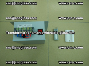 Transformer for smart switchable glass film as laminated glass insertion (38)