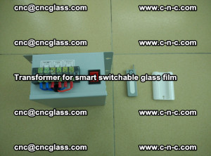 Transformer for smart switchable glass film as laminated glass insertion (40)